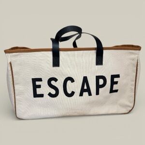 Santa Barbara Design Studio ESCAPE Large Canvas Tote Bag Cream Black